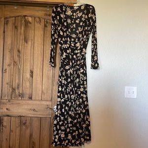 Amuse Society Black Wrap Dress Size Large